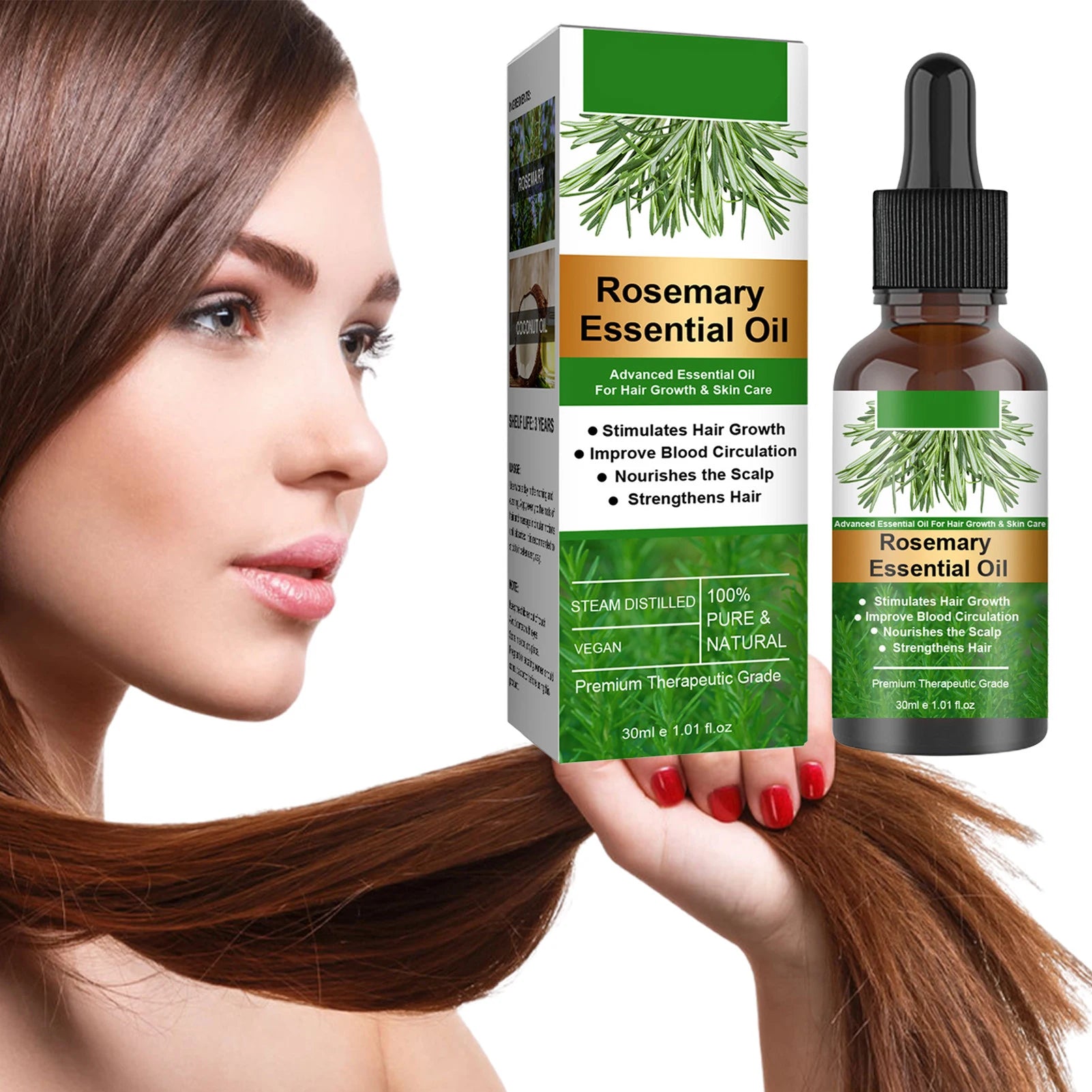 Rosemary Essentiall Oil Hair Growth Products Organic Hair Products Scalp Hair