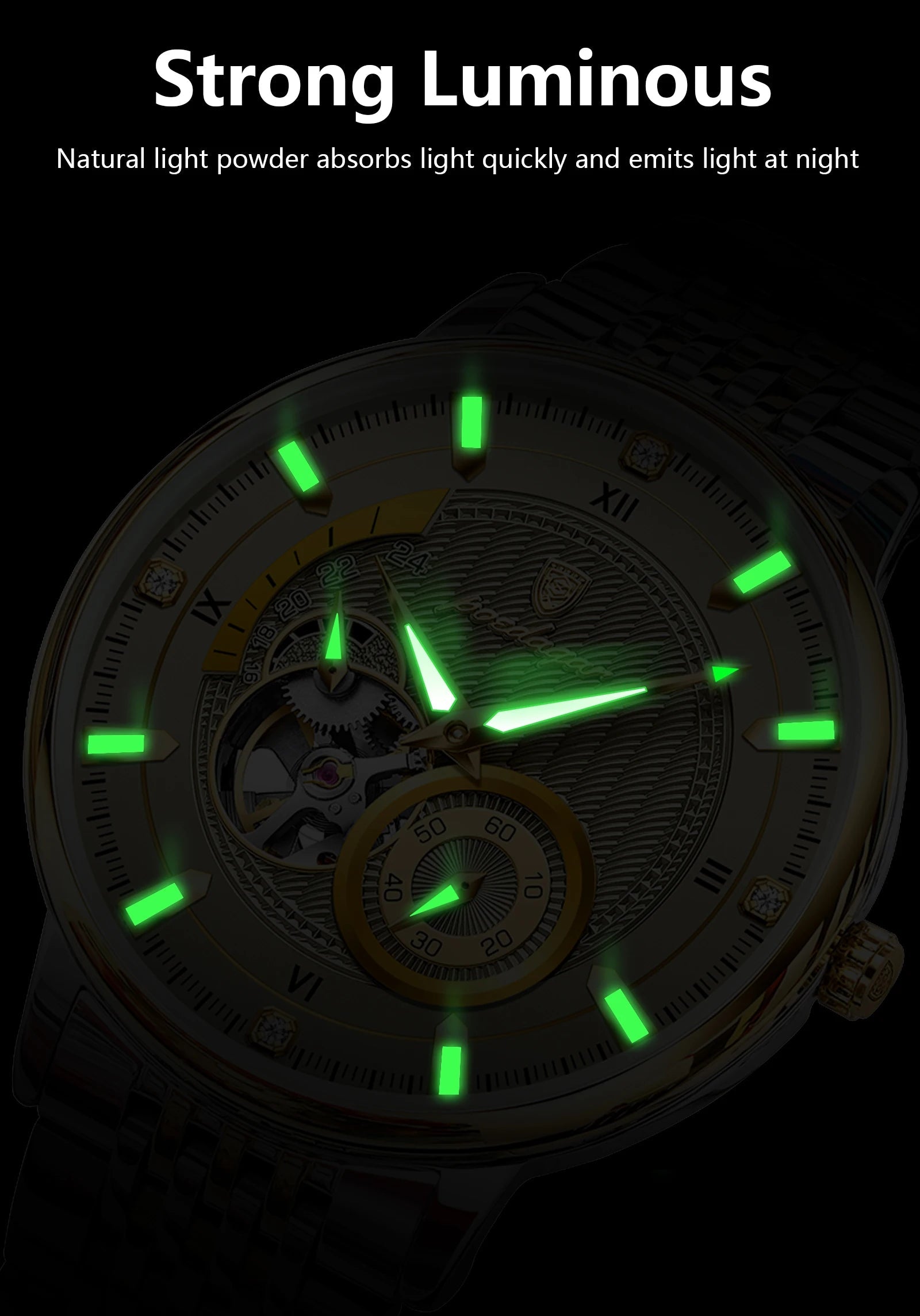 POEDAGAR Top Luxury Man Wristwatch Luminous Hollow Multi Shop24