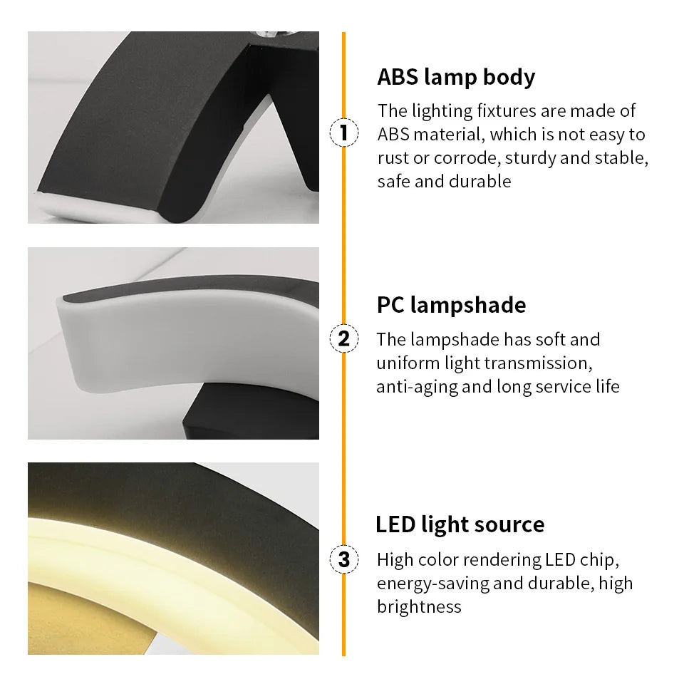 LED 10 Wall Lamp Sconce Balcony Garden Decoration Lighting Lamp AC110V 220V - Multi Shop24