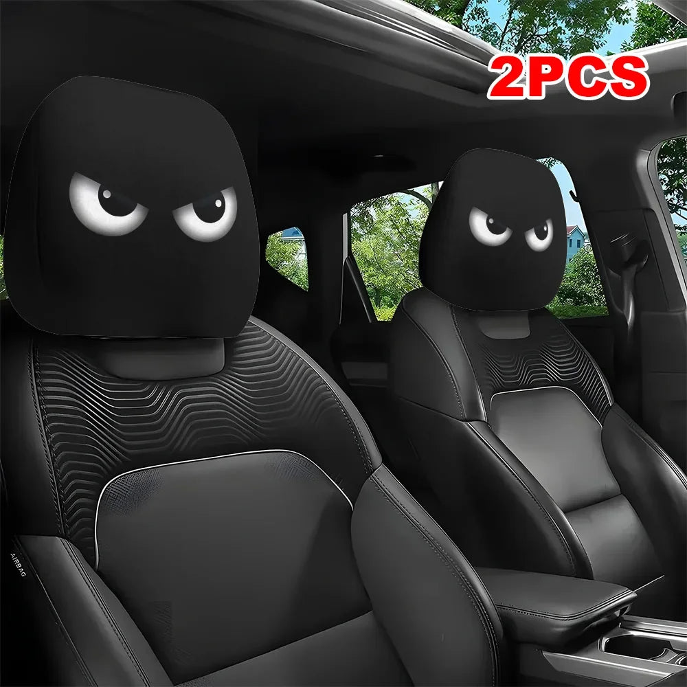 2PCS Funny Slanted Eyes Cartoon Print Car - Multi Shop24