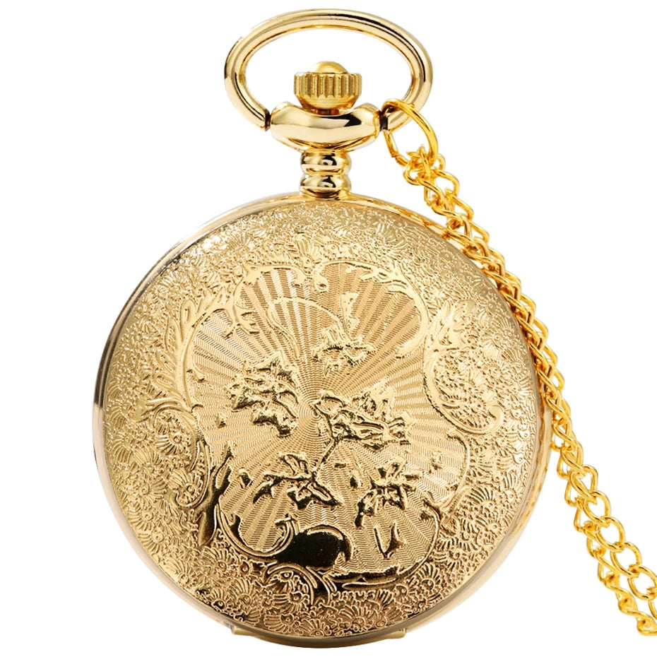 Crystal Diamond Bee Flowers Quartz Pocket Watch Multi Shop24
