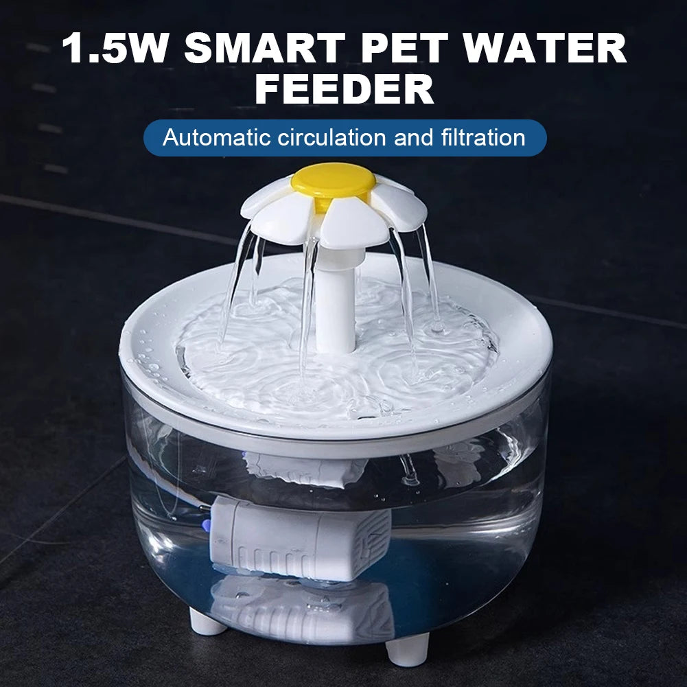 1200ml Electric Mute Automatic Cat Water Fountain with USB Filtering Multi Shop24