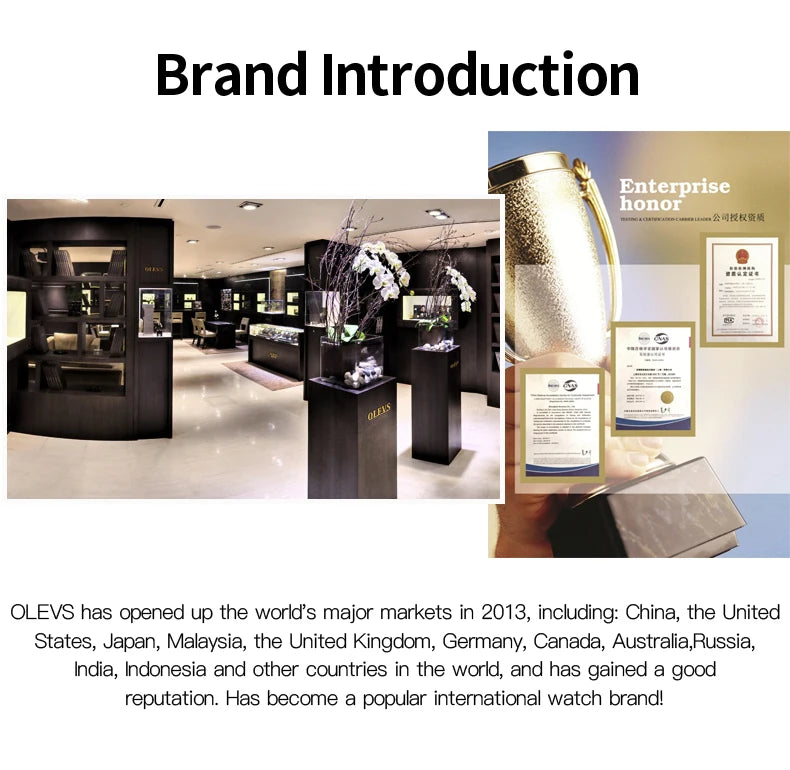 OLEVS 6658 Mens Watch Business Leather Strap Reloj Multi Shop24