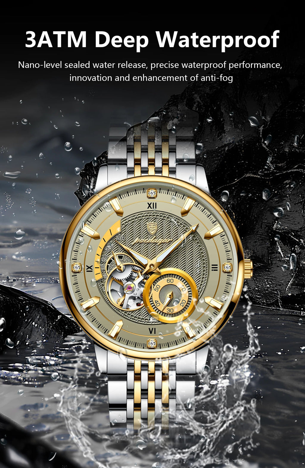 POEDAGAR Top Luxury Man Wristwatch Luminous Hollow Multi Shop24