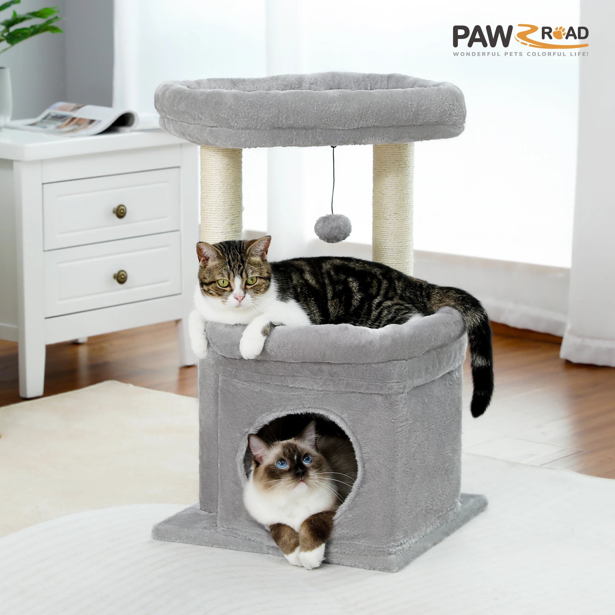 Cat Tree Tower for Indoor Cats with Private Cozy Cat Multi Shop24