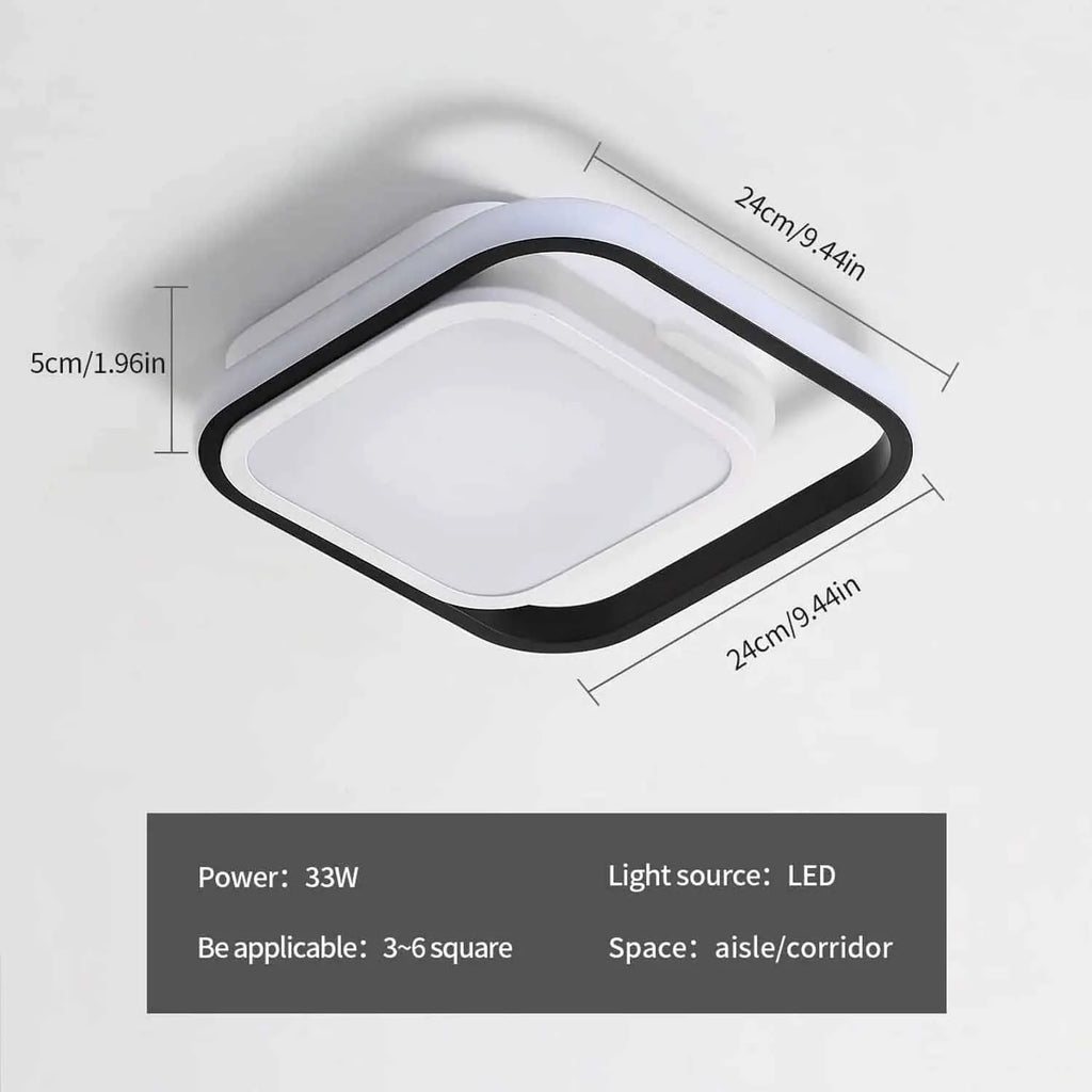Aluminum Ceiling Light, 30W Square LED 3000K Warm Light - Multi Shop24