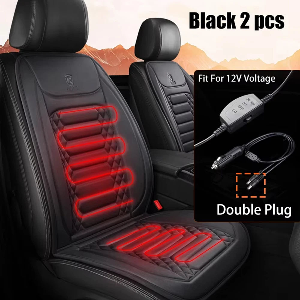 1/2pcs Winter Heated Car Seat Cover 12V Heating Warmer Car Seat - Multi Shop24