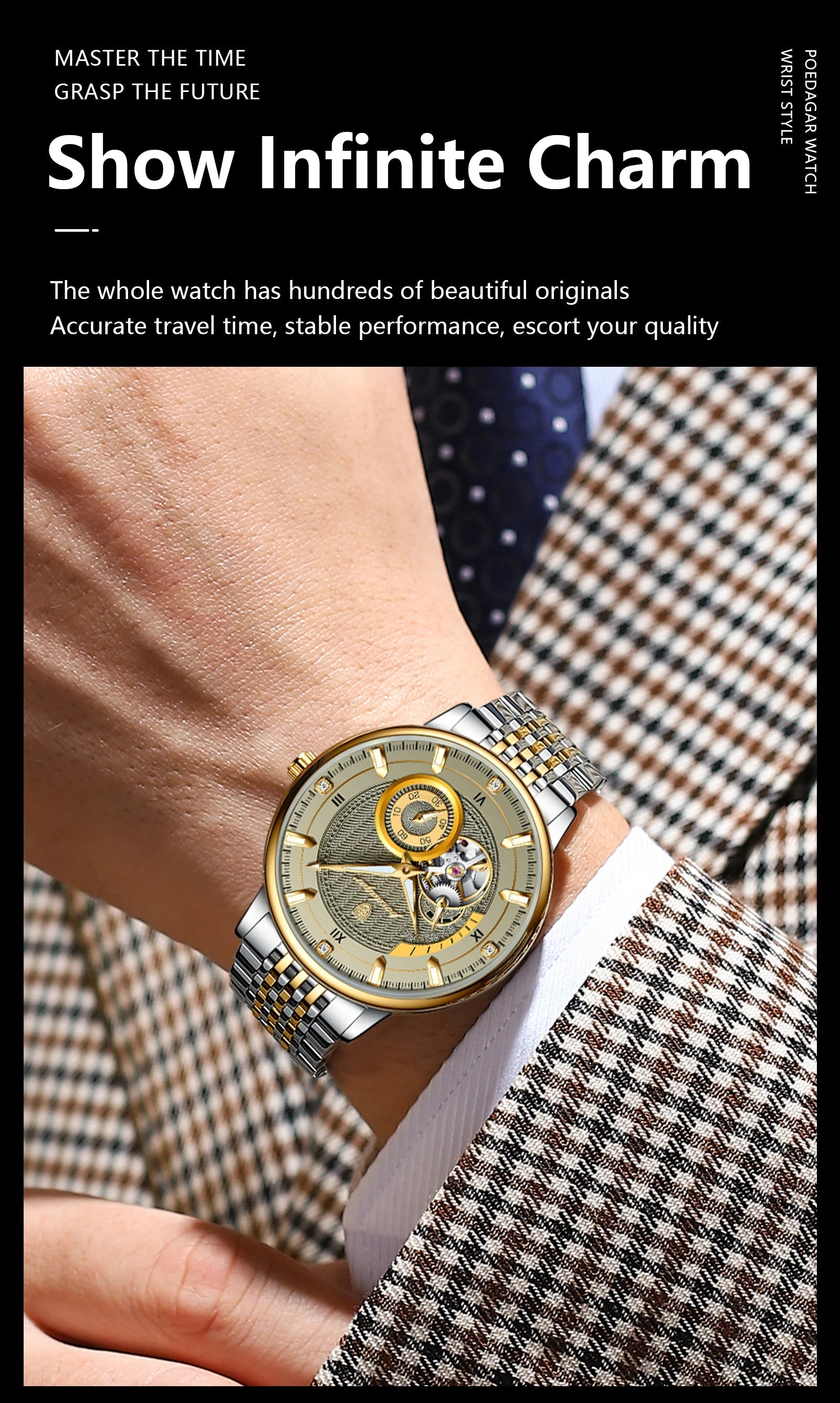 POEDAGAR Top Luxury Man Wristwatch Luminous Hollow Multi Shop24