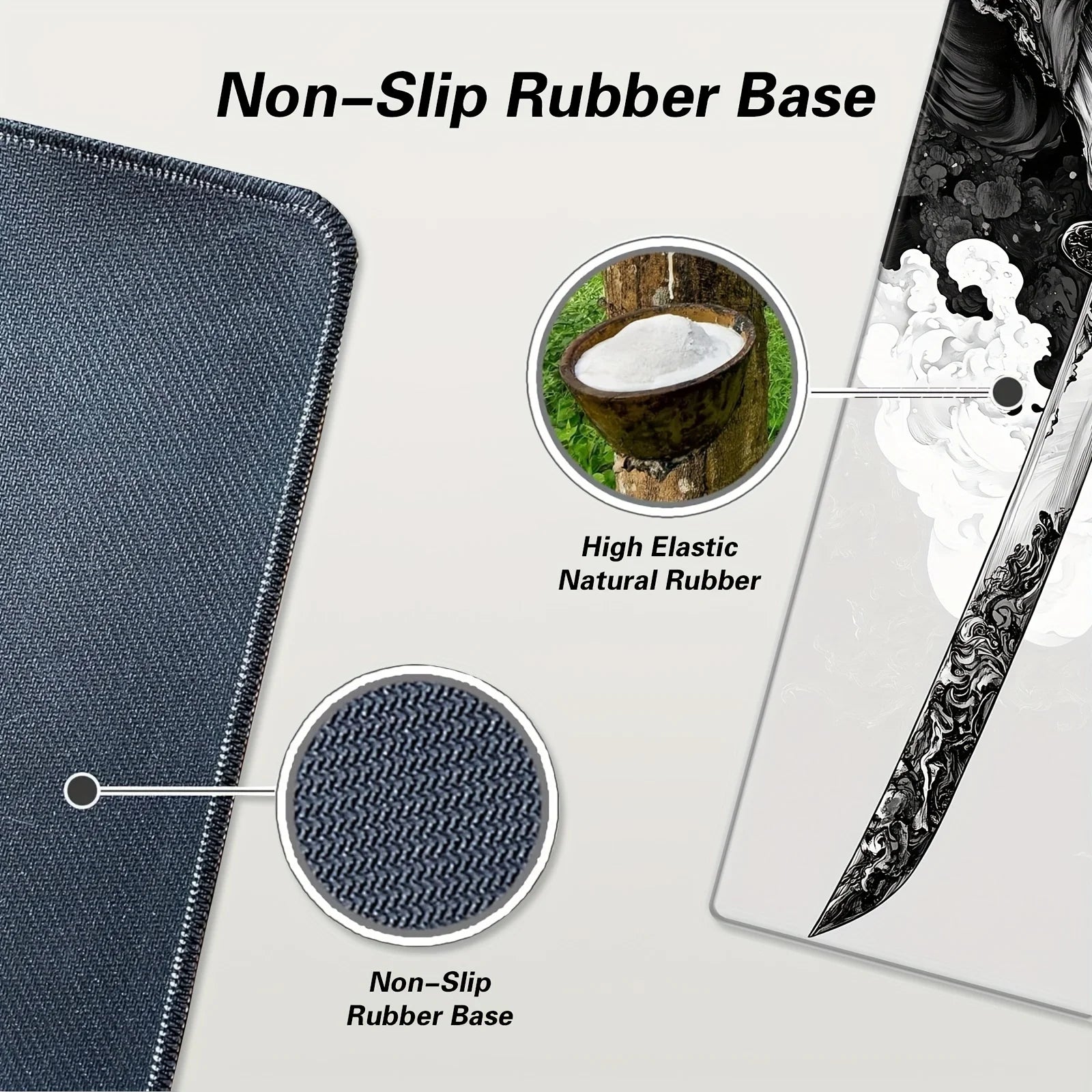 Gaming mouse pad with Japanese samurai design, oversized Multi Shop24