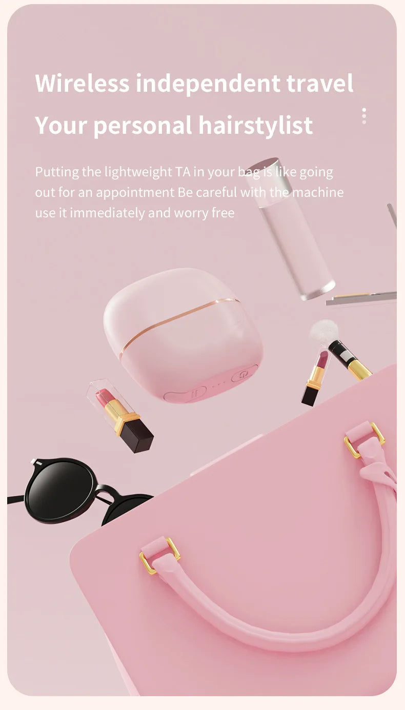 2026 New Mini Straightener Rechargeable Portable Hair Straightener Brush Anti-Scald Shell Cordless USB Charging Straighteners, Best time to style: 3 minutes MultiShop24