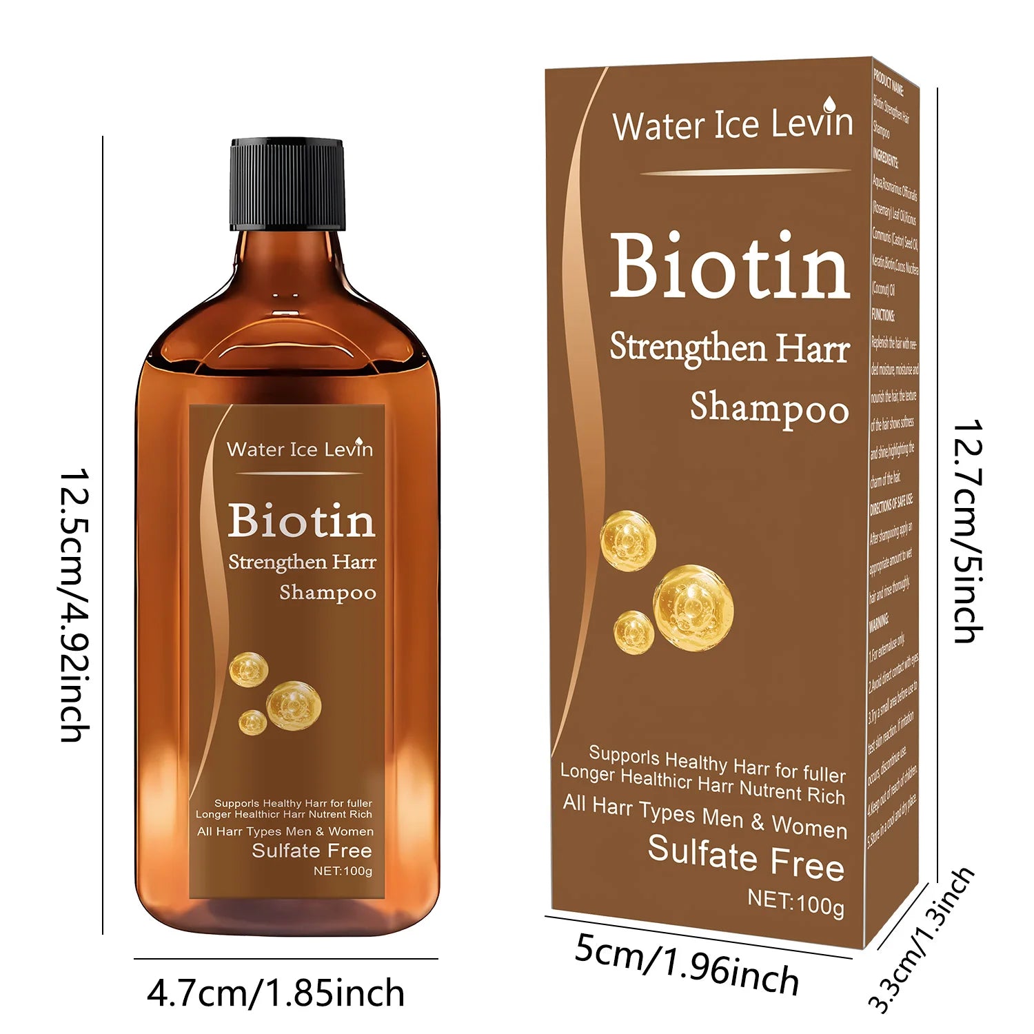 Biotin hair Growth shampoo anti-hair loss treatment for men and women