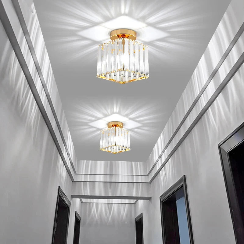 Crystal Ceiling Light Corridor Channel Ceiling Lamp Luxur Balcony Aisle Lamp - Multi Shop24