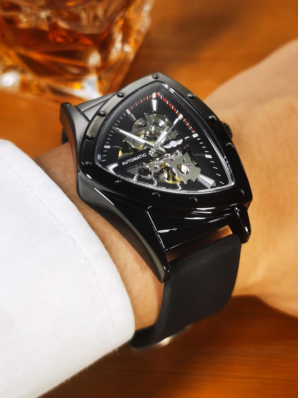 WINNER Sports Triangle Skeleton Automatic Men Watch Multi Shop24