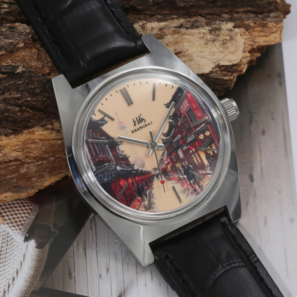 Shanghai 36MM Hand-Wind Mechanical Watch 7120 Waterproof Bauhaus Multi Shop24