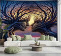 Tree Of Life Earth Tapestry Grey and Blue Galaxy Star Multi Shop24