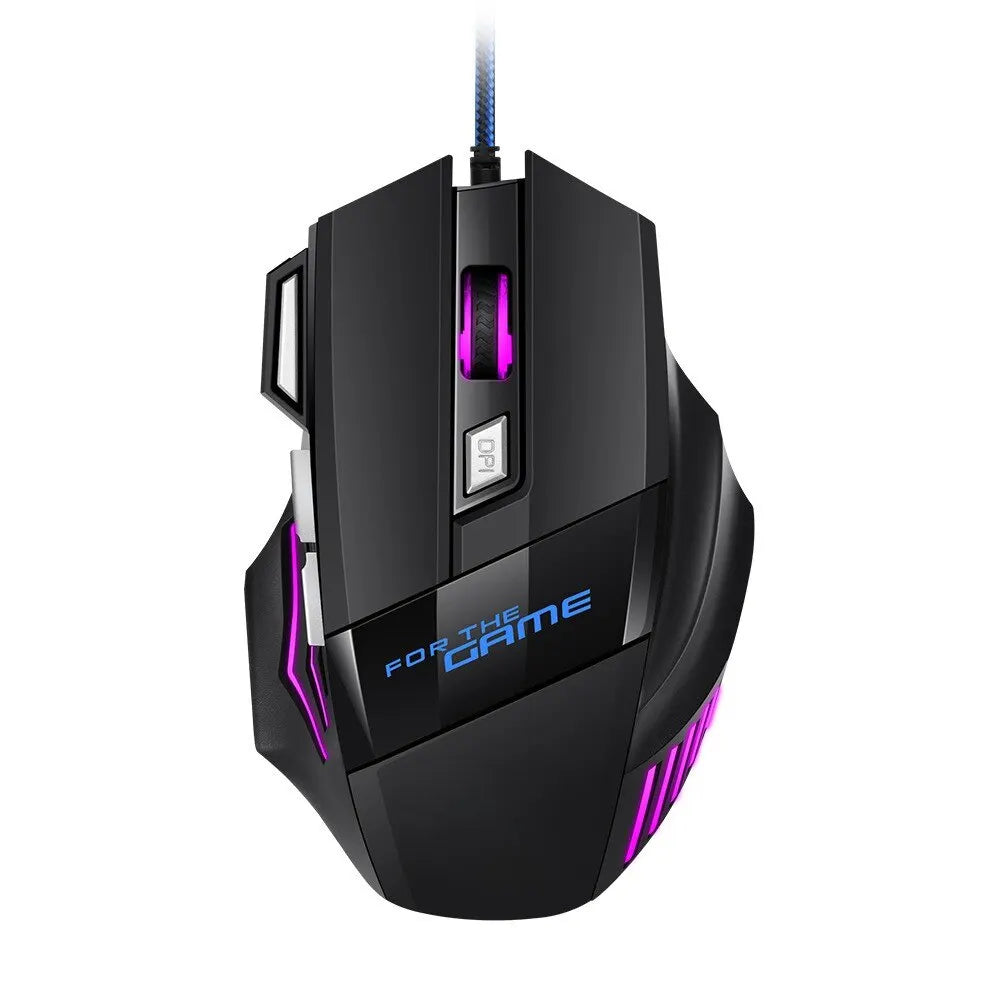 New Hyperspeed USB Gaming Mouse RGB Backlit Ergonomic Game Mice 7D Multi Shop24
