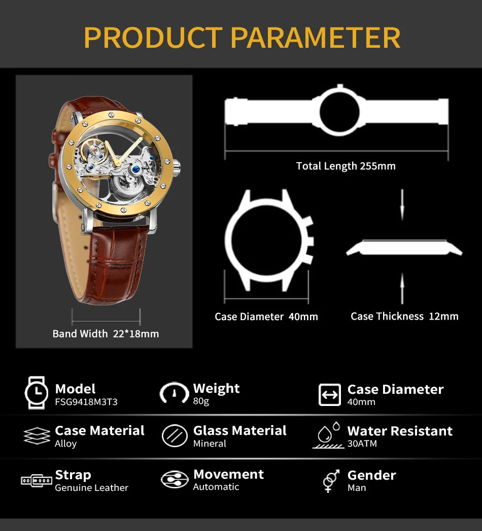 2024 Top Brand Luxury Steel Skeleton Tourbillon Automatic Multi Shop24