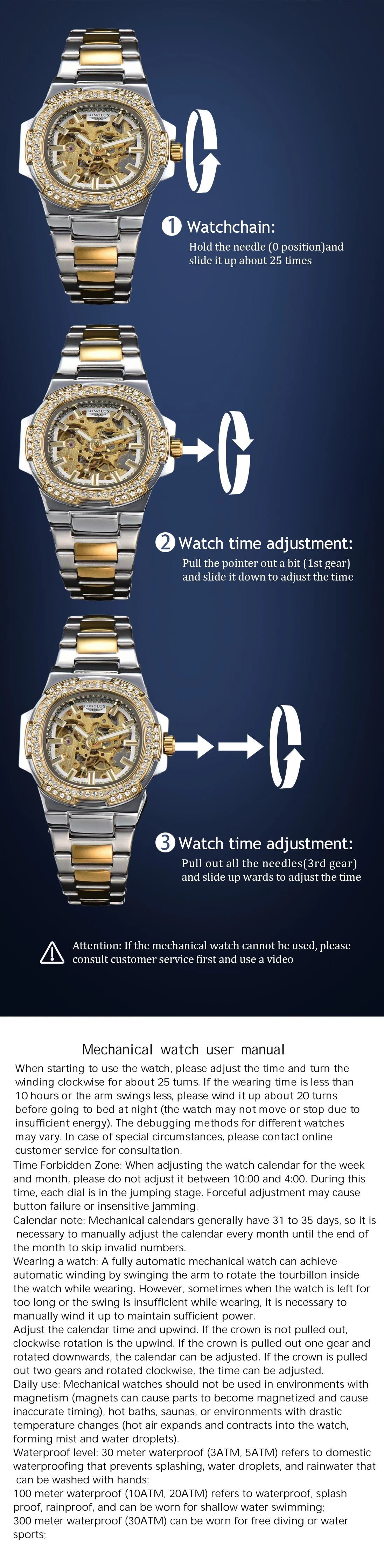 LONGLUX automatic man watch luxury stainless steel Multi Shop24