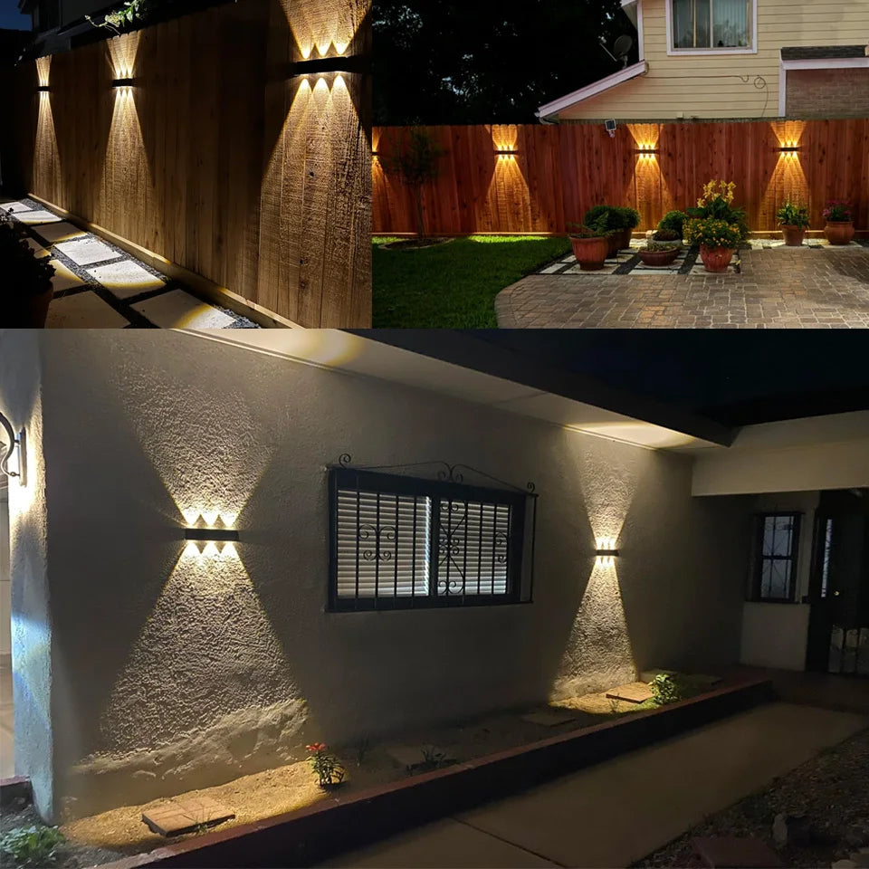 2pcs Outdoor LED Wall Light IP65 Waterproof Garden - Multi Shop24