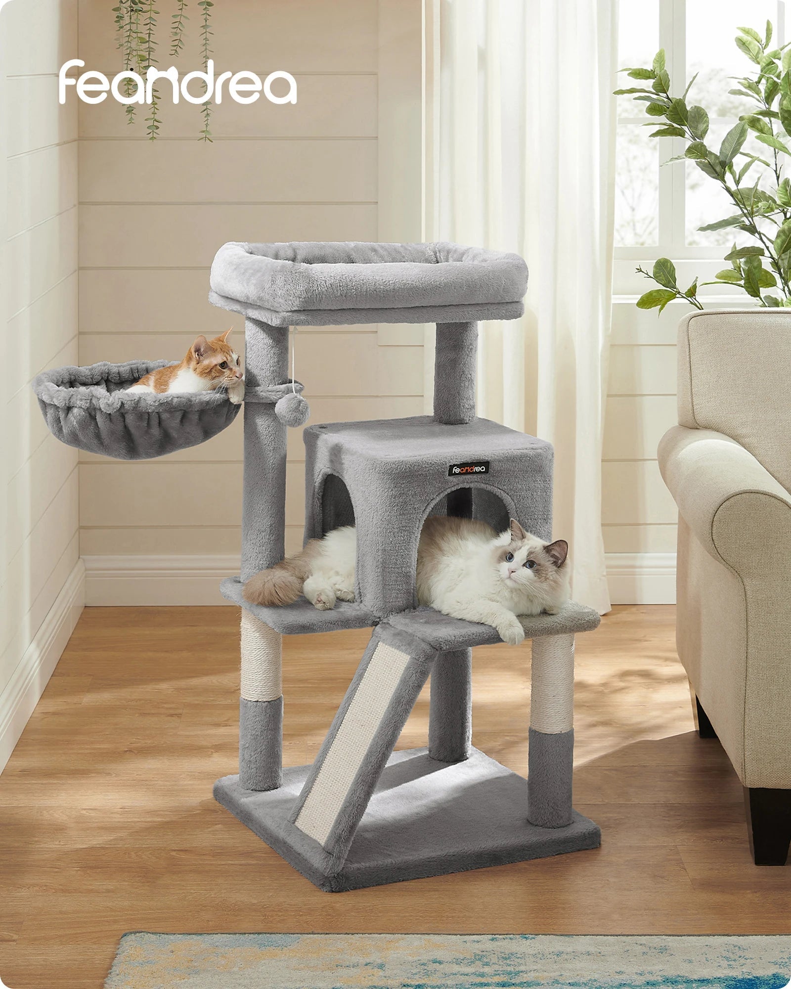 FEANDREA scratching post with large observation deck Multi Shop24