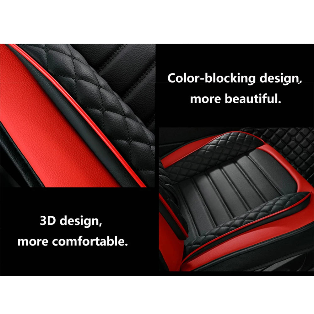 Elegant Universal Faux Leather Car Seat Cover by Tand: Easy-Clean, Comfort Design - Multi Shop24