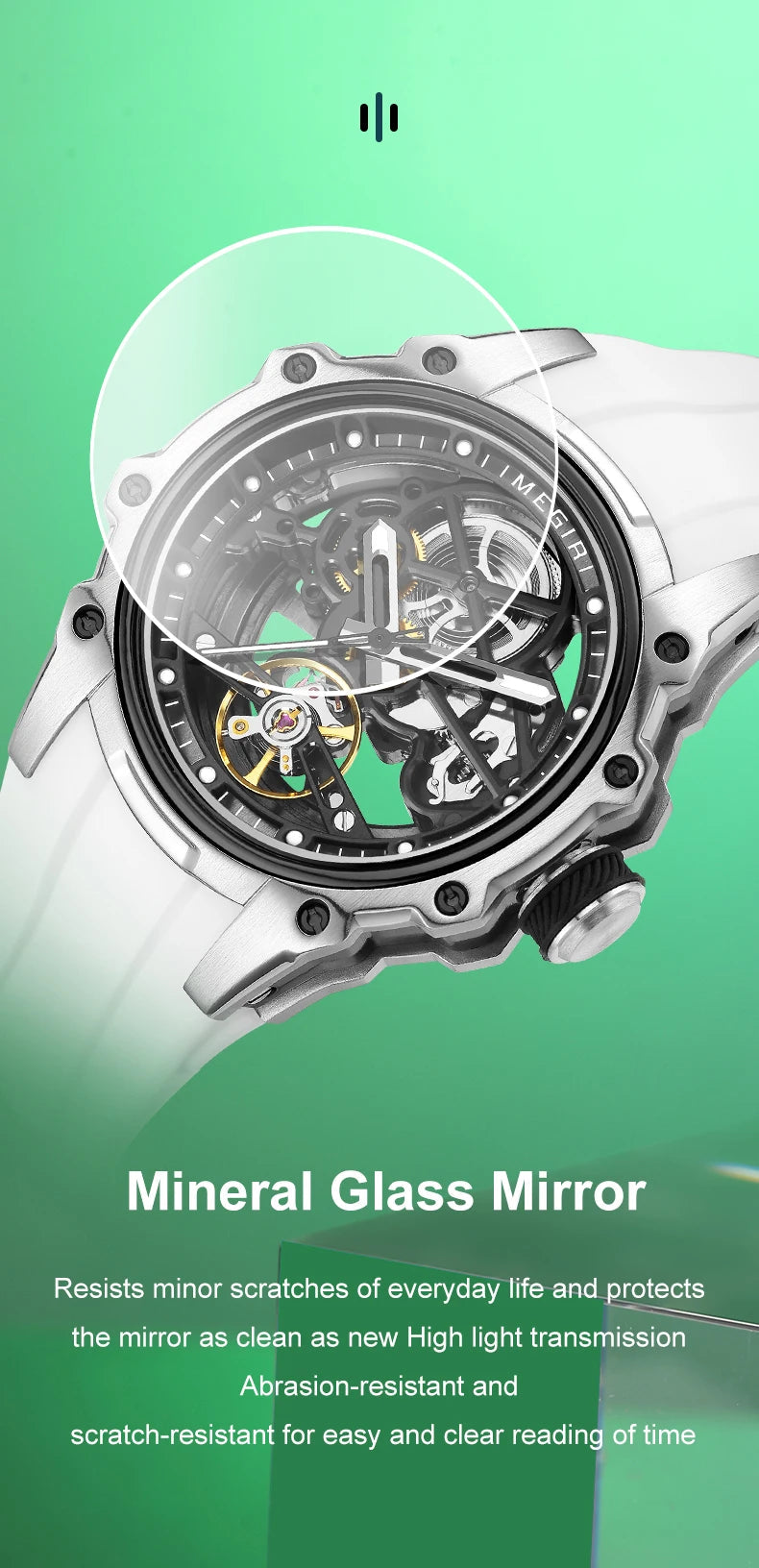 MEGIR Skeleton Dial Automatic Mechanical Watch Men Multi Shop24