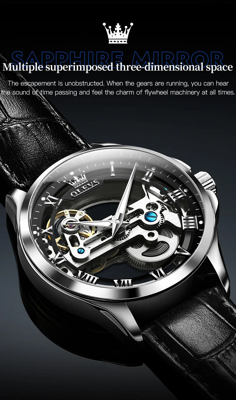 OLEVS 6661 Full Transparant Skelton Flywheel Automatic Multi Shop24