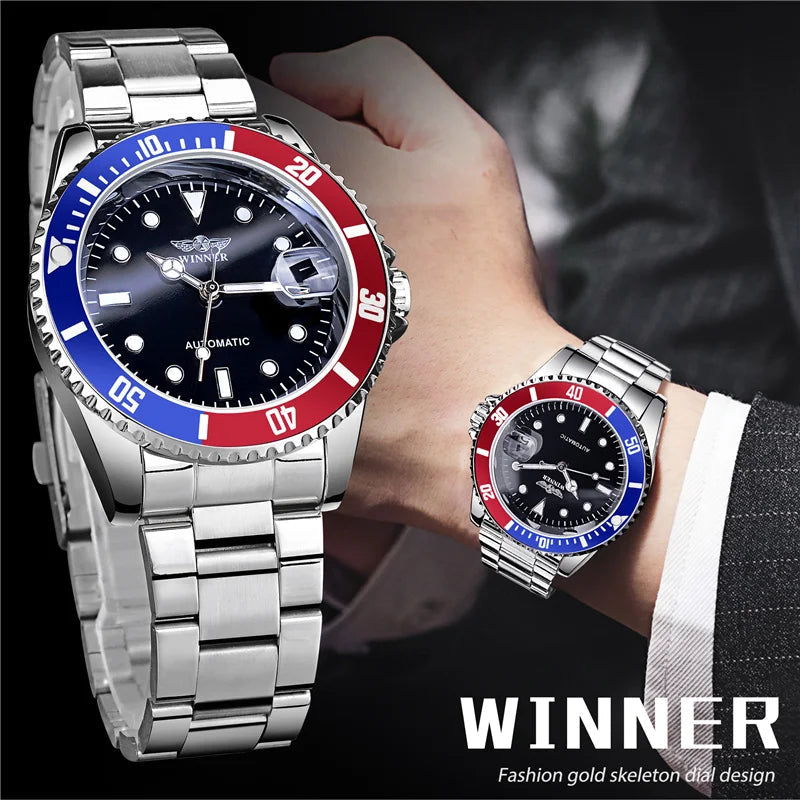 WINNER 002 Fashion Accessories Men's Automatic Mechanical Watch Luxury Multi Shop24