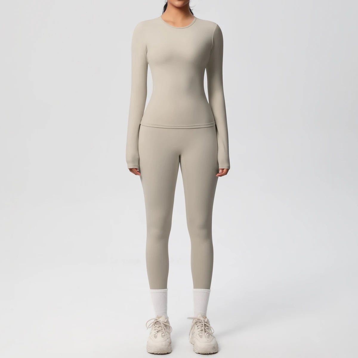 2 PCS Sportswear Yoga Set Gym Clothes Yoga Suits For Women Fitness Set Tracksuits Sports Long Sleeve Crop Top Gym Leggings MultiShop24