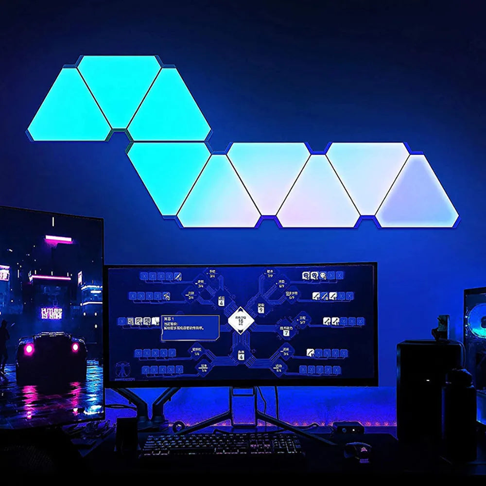 LED Triangular Quantum Lamp RGB Wall Lamp Smart - Multi Shop24