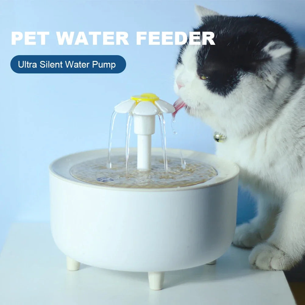 1200ml Electric Mute Automatic Cat Water Fountain with USB Filtering Multi Shop24