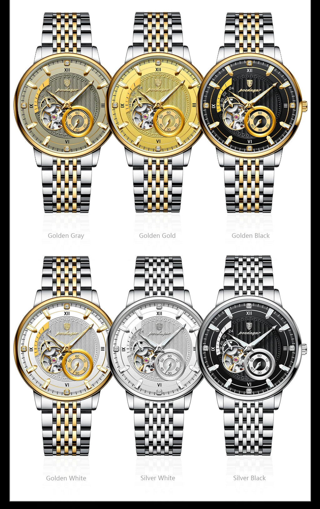 POEDAGAR Top Luxury Man Wristwatch Luminous Hollow Multi Shop24