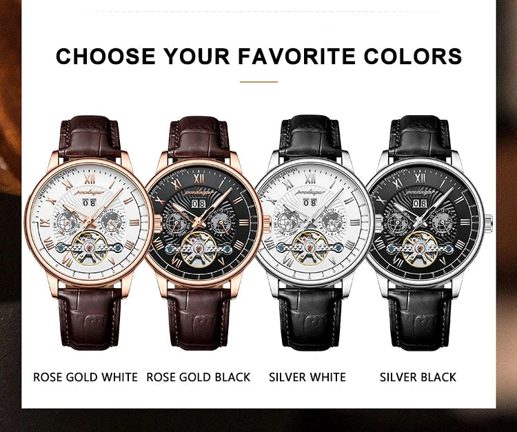 POEDAGAR Luxury Men Wristwatch Waterproof Date Week Automatic Multi Shop24