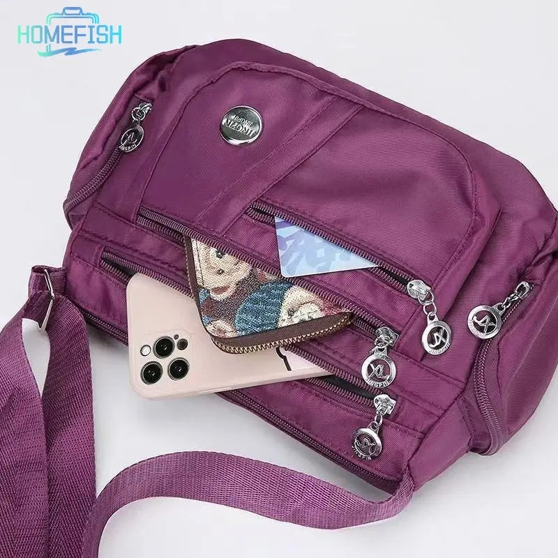 Handbag for Women HOMEFISH Ladies' Neutral Nylon Fabric Crossbody 2026 MultiShop24
