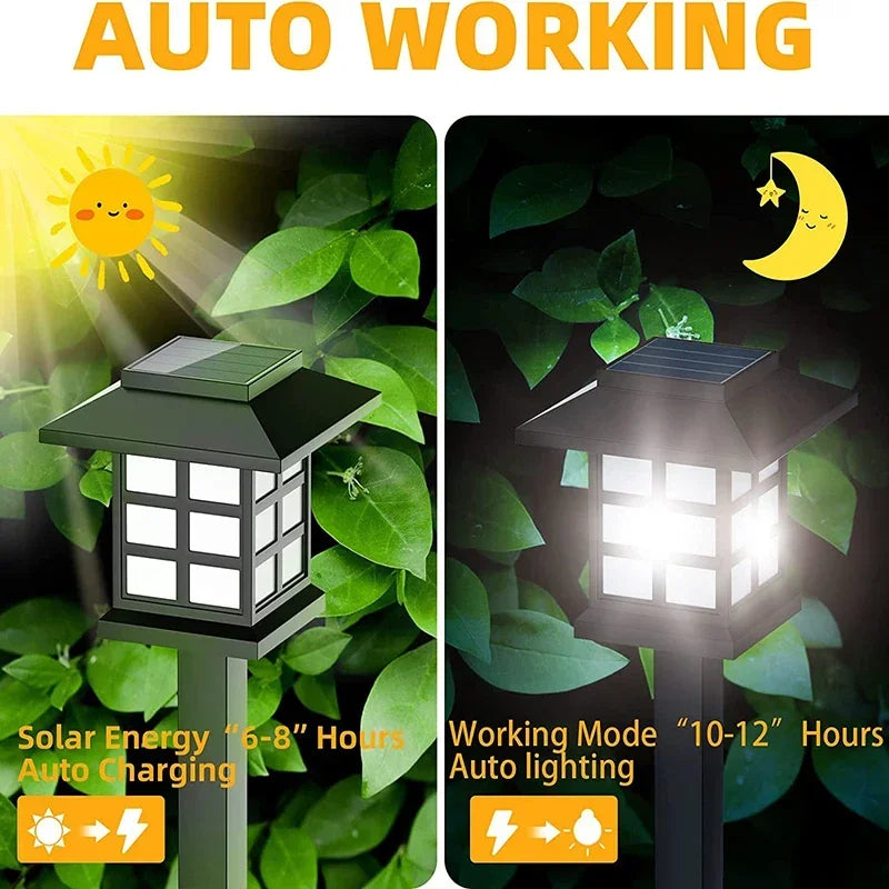 2/4/6/8Pcs Solar LED Pathway Lights Outdoor Waterproof Walkway Garden Decor - Multi Shop24