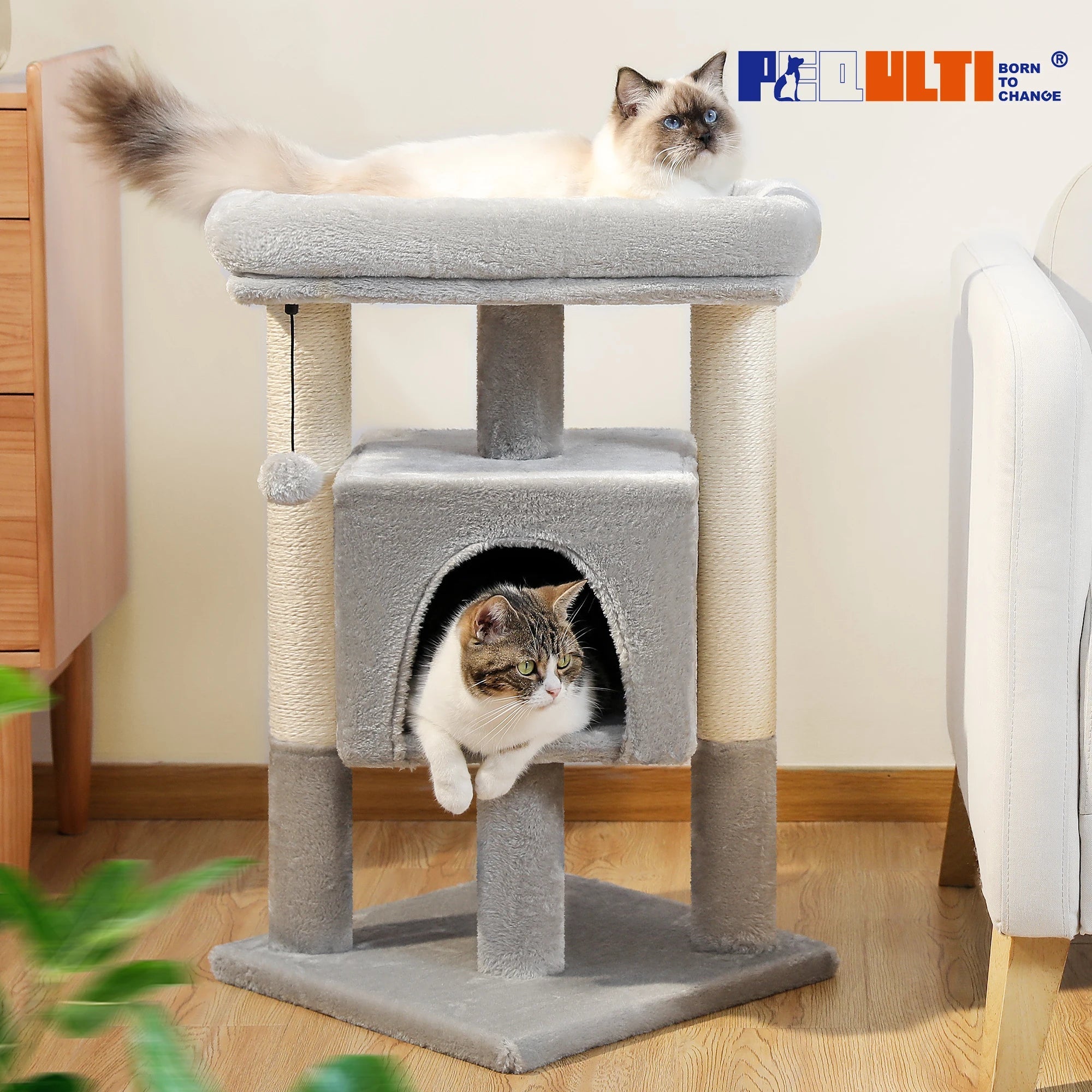 Cat Tree Tower for Indoor Cats with Private Cozy Cat Multi Shop24