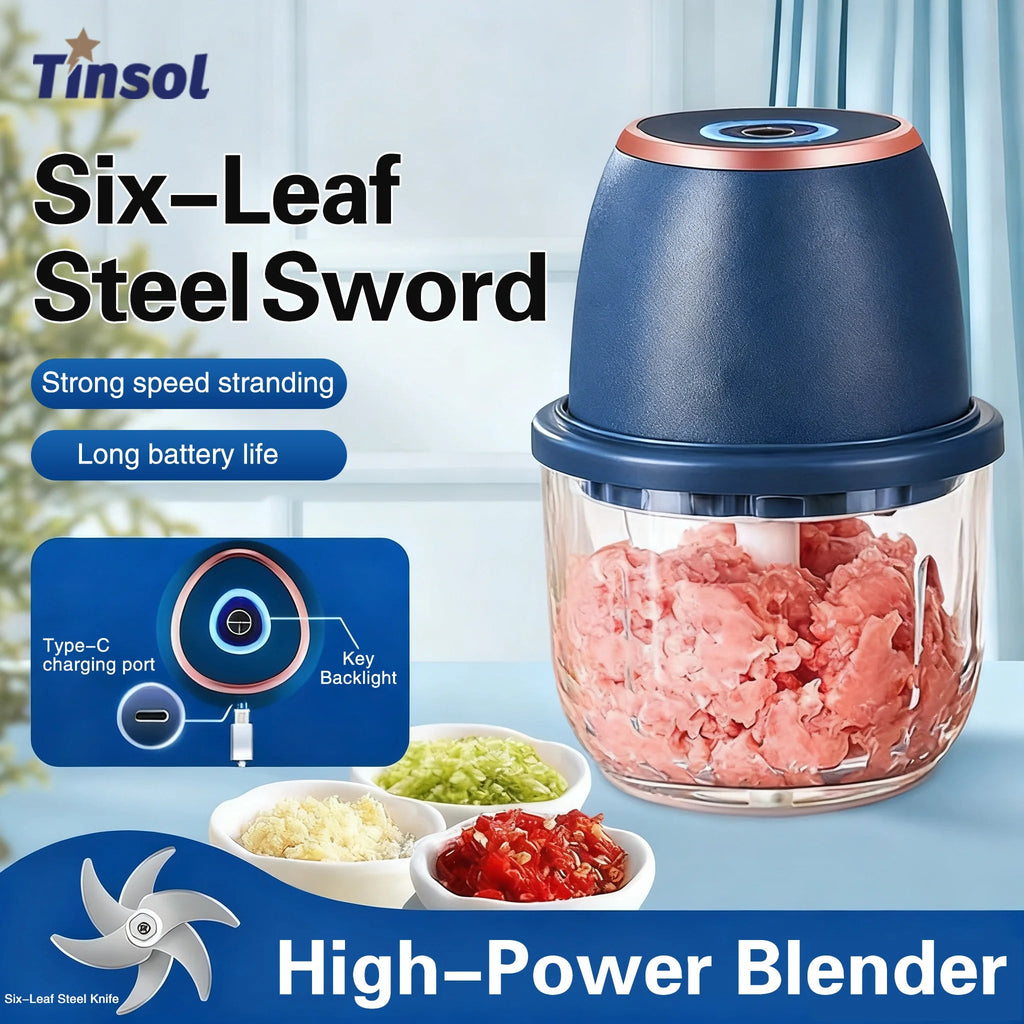 TINSOL 350ML Food Chopper Electric Meat Grinder Garlic Masher USB Multi Shop24