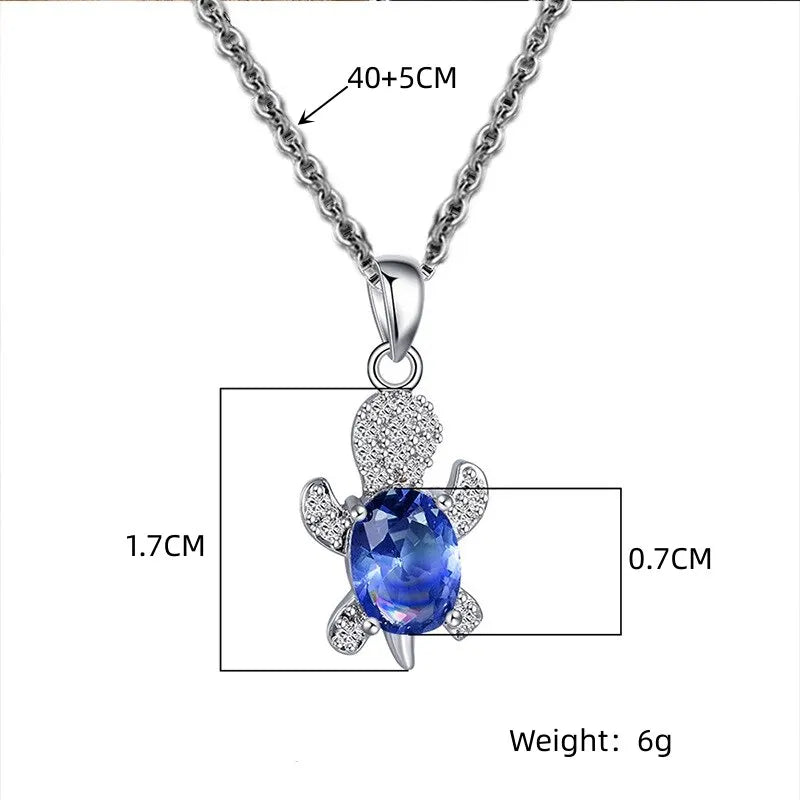 Silver-plated Necklace Earrings Set Ladies Light Luxury Fashion Style