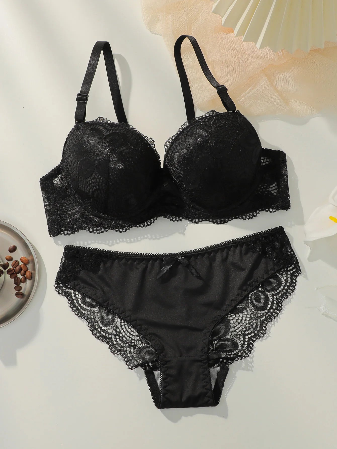 2-piece hot selling lace gathering and lifting bra set sexy women's bra underwear A2123 MultiShop24