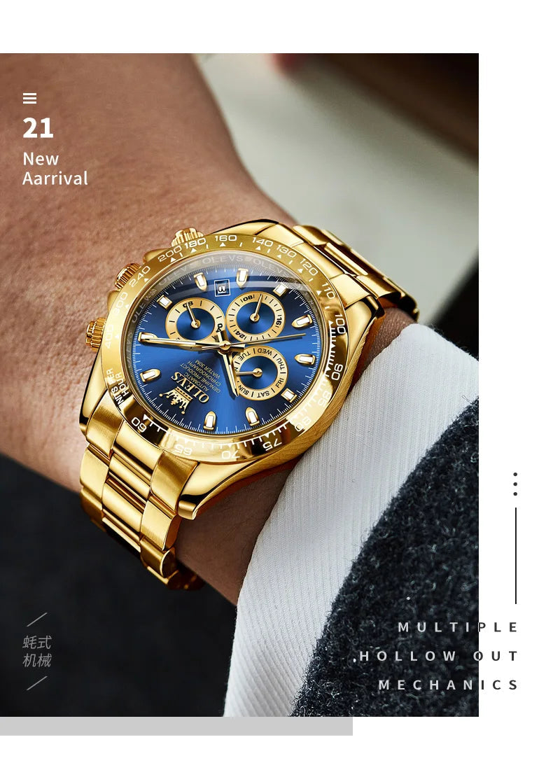OLEVS 6638 TOP Brand Automatic Mechanical Watch for Men Multi-function Multi Shop24