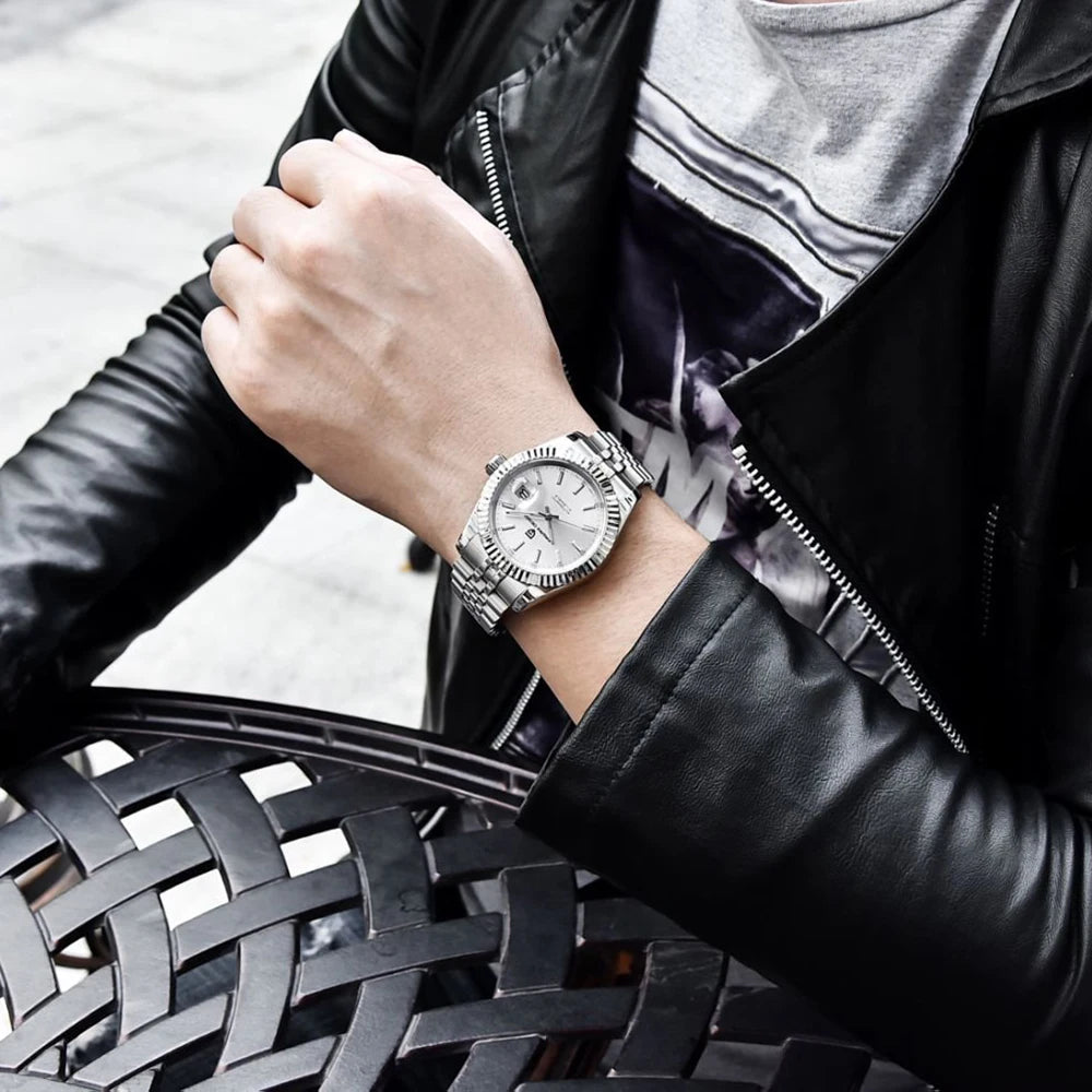 PAGANI DESIGN Business Automatic Watch 100M Waterproof 42MM Stainless Steel Multi Shop24