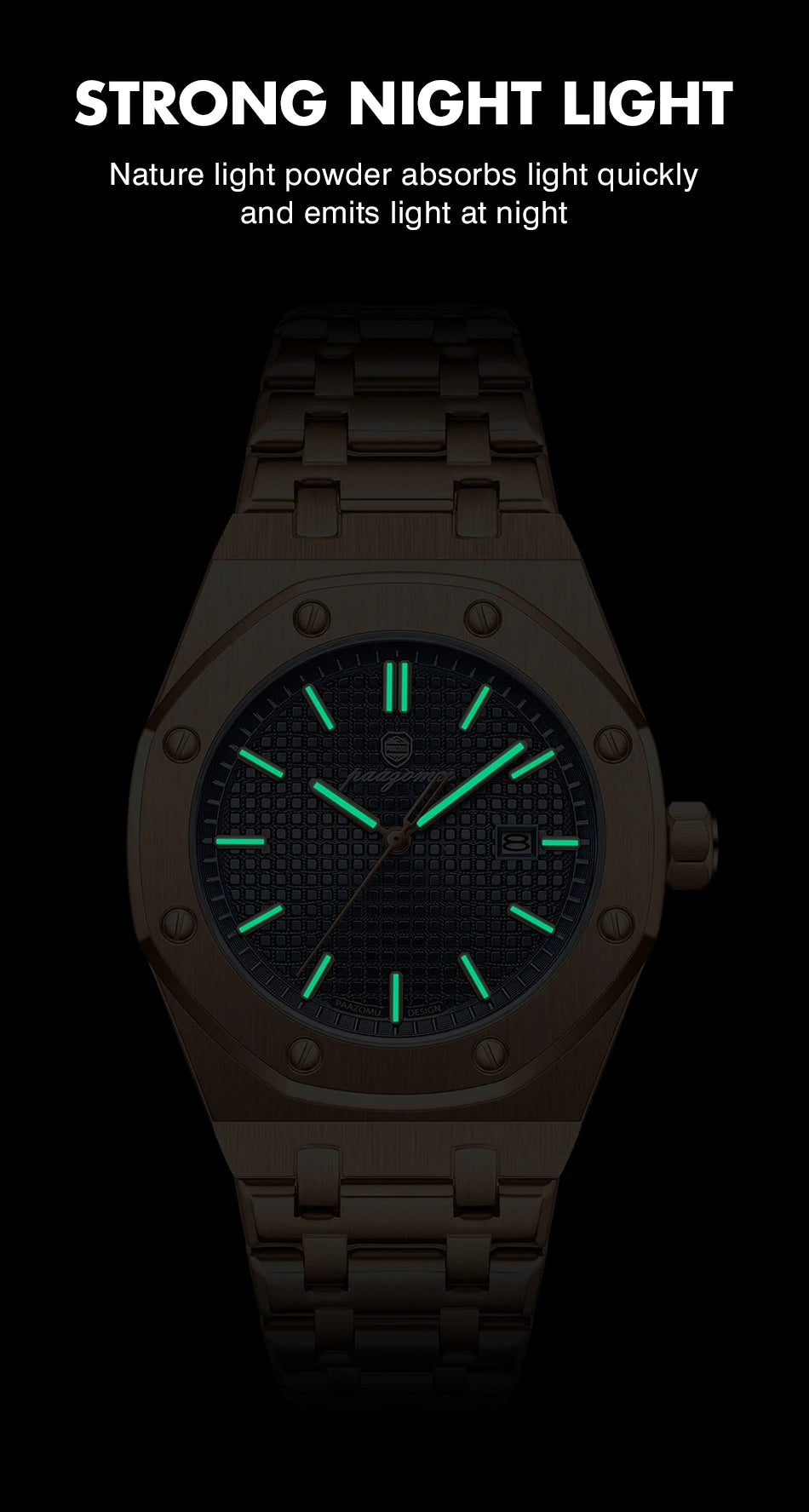 PAAZOMU Luxury Business Man Wristwatch Waterproof Luminous Date Men Multi Shop24