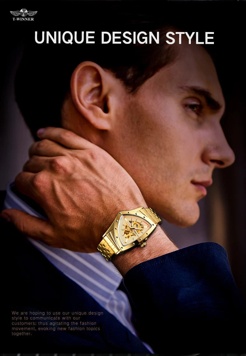 Winner Military Triangle Steel Skeleton Automatic Multi Shop24