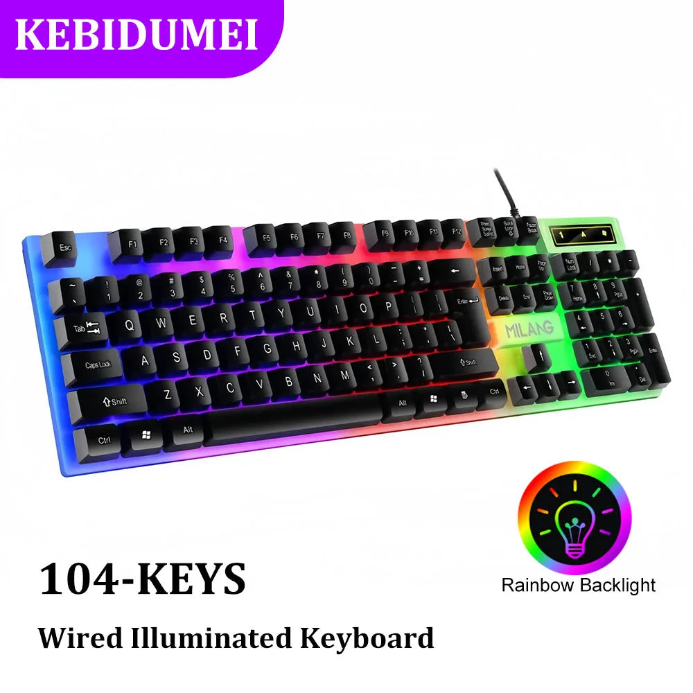 USB Wired Keyboard RGB Gaming Keyboard Multi Shop24