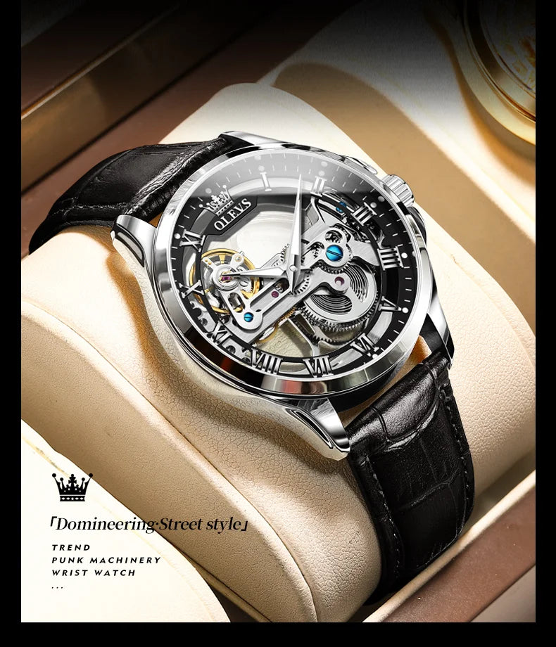 OLEVS 6661 Full Transparant Skelton Flywheel Automatic Multi Shop24