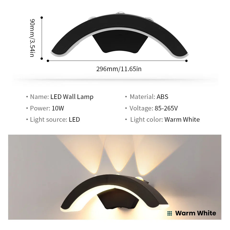 LED 10 Wall Lamp Sconce Balcony Garden Decoration Lighting Lamp AC110V 220V - Multi Shop24