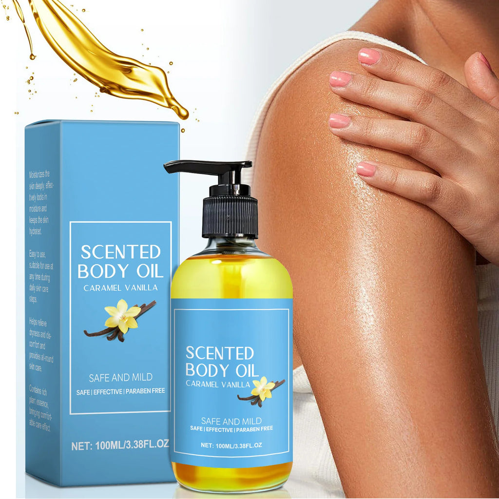 Stress Relief Vanilla Massage Oil - Deeply moisturizes, soothes muscles