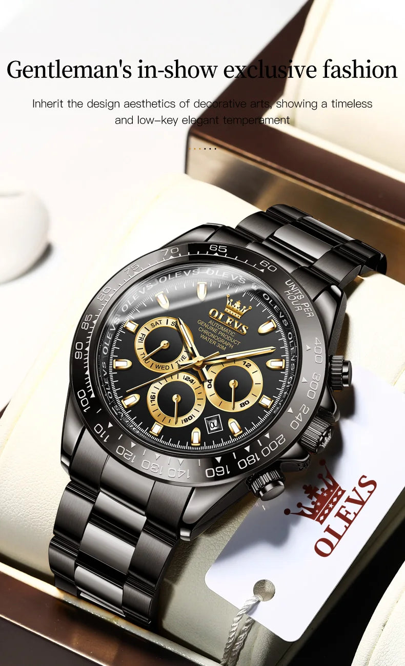 OLEVS 6638 TOP Brand Automatic Mechanical Watch for Men Multi-function Multi Shop24