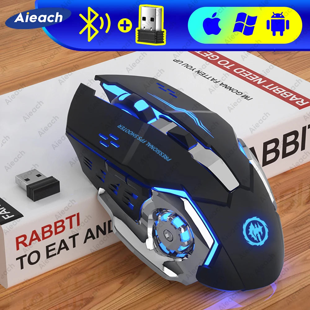 Wireless Mouse Gaming Computer Silent Bluetooth Mouse USB Multi Shop24
