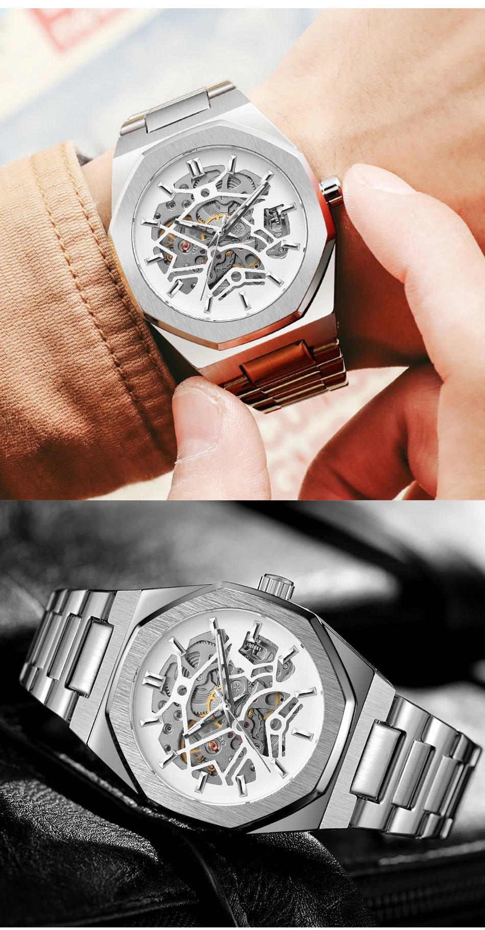 FORSINING 344D Top Brand Luxury Skeleton Automatic Mechanical Men's Multi Shop24